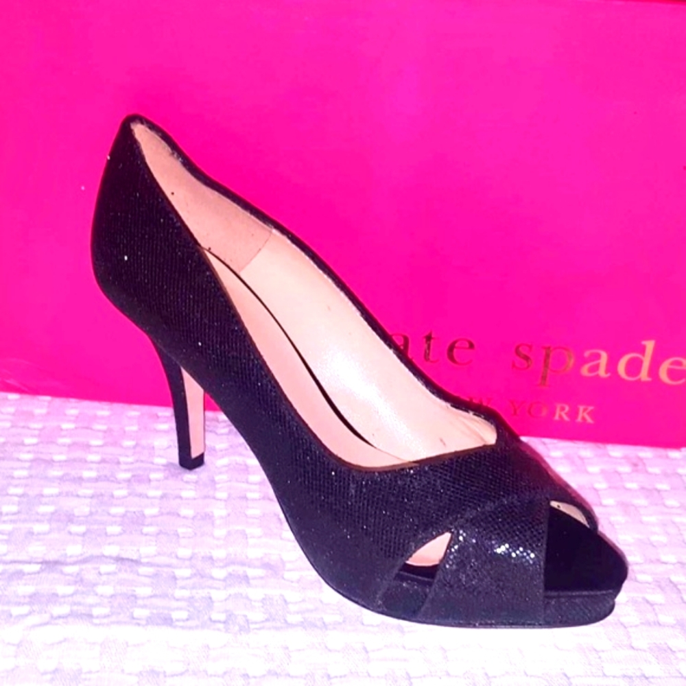 Kate Spade Billie Glitter open toe shoes heel